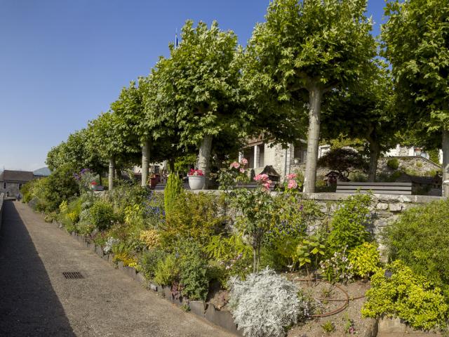 Vue sur le jardin botanique du Château fort de Lourdes