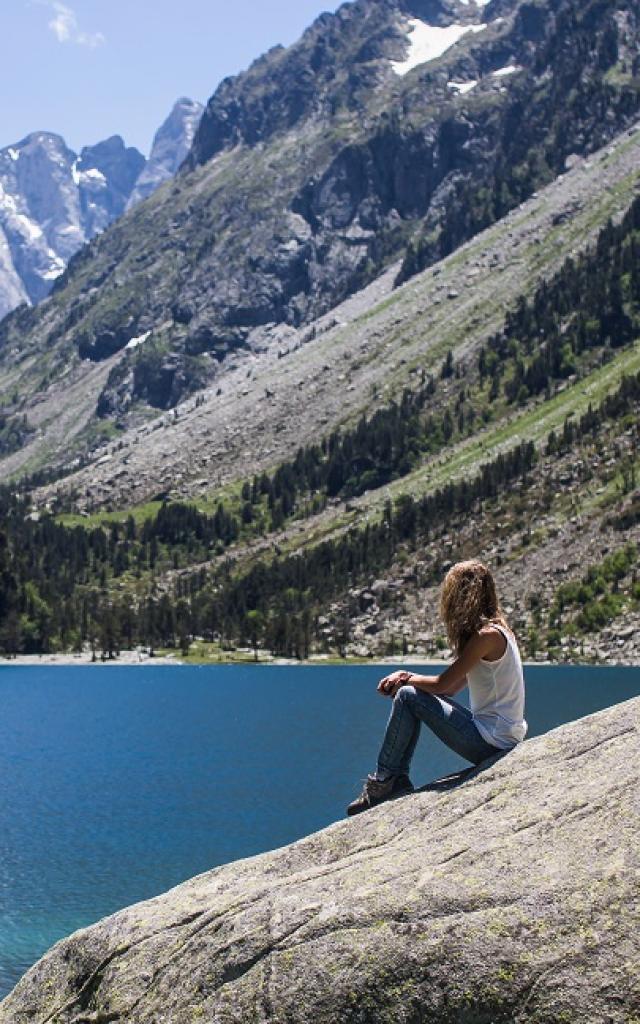 Lac De Gaube dans le secteur de Cauterets Pont d'Espagne