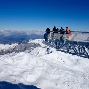 Ponton Dans Le Ciel en hiver