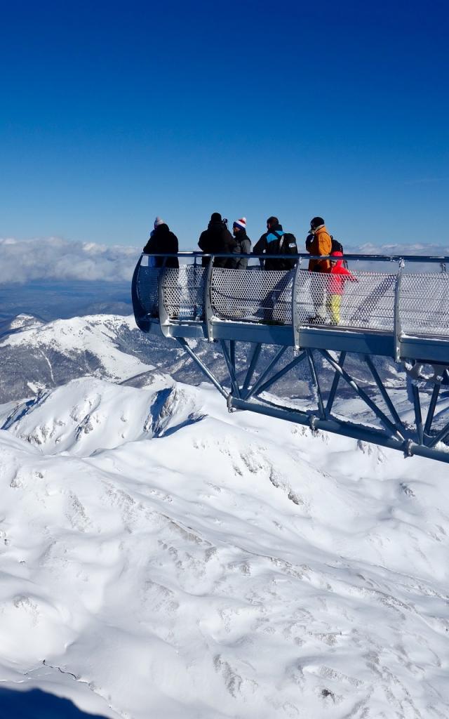 Ponton Dans Le Ciel en hiver