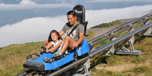 Descente en Mountain Luge au Hautacam