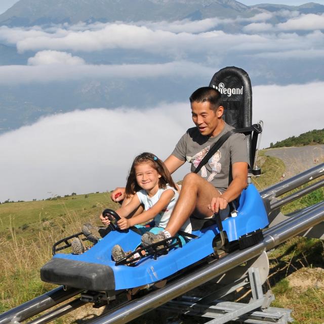 Descente en Mountain Luge au Hautacam