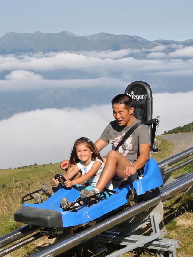 Descente en Mountain Luge au Hautacam