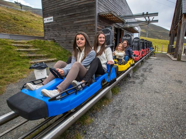 Départ du Mountain Luge à Hautacam