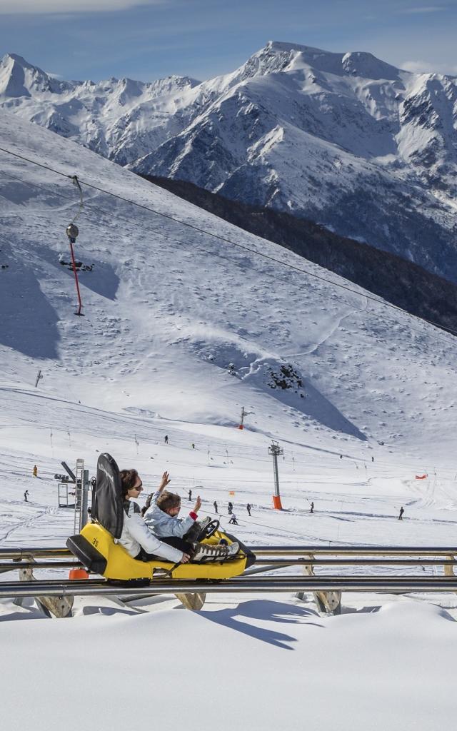 Mountain Luge en hiver à Hautacam